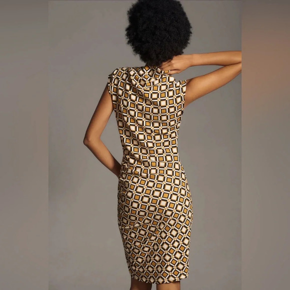 NWT Anthropologie Maya Ruched Cowl Neck Mini Dress 1X - Picture 2 of 9